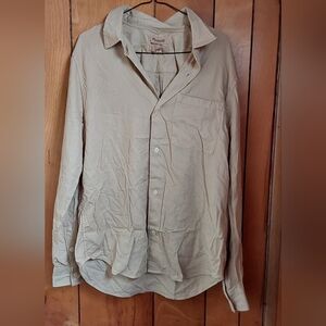 Madewell Beige Casual Button-Down Shirt